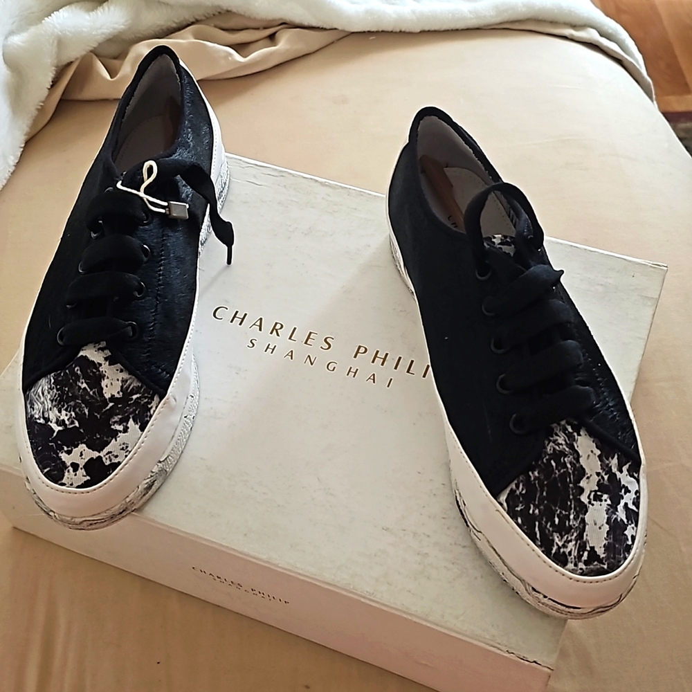Black Marble Sneakers
